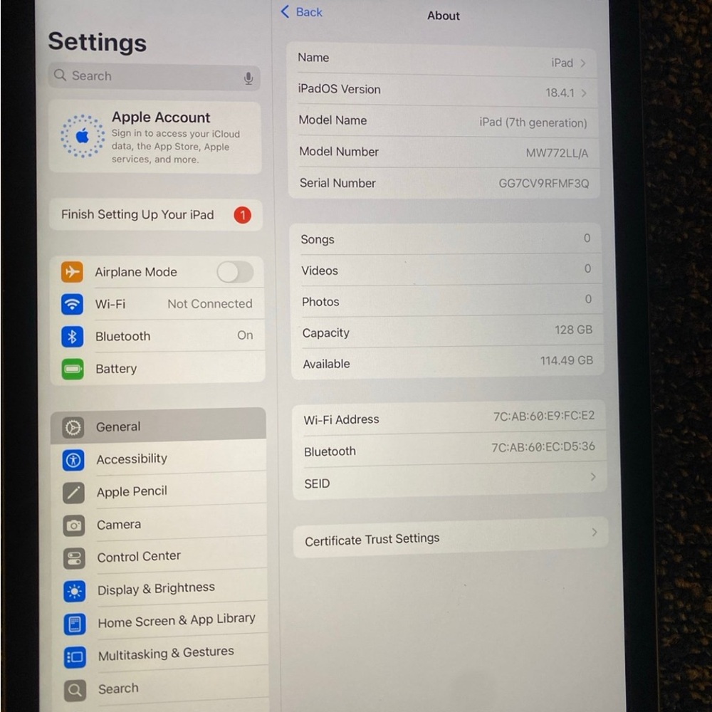 Apple iPad 7th Gen 128GB
